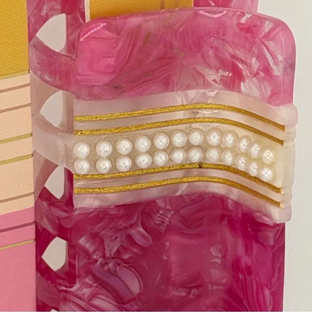 Piper K Back to School Themed Pencil Claw Hair Clip - Set of 2